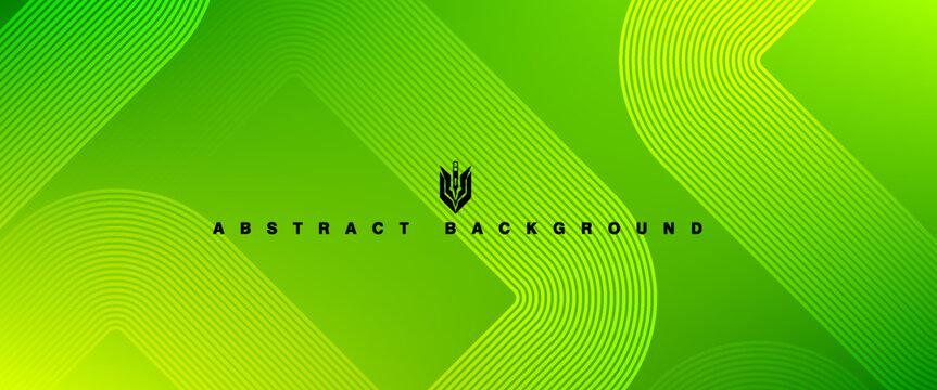 abstract green background design. modern green desain with ractangle line element.
