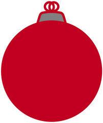 red Christmas ornament ball illustration