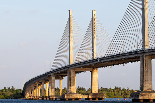 Infraestrutura de transporte &ndash; ponte estaiada de concreto