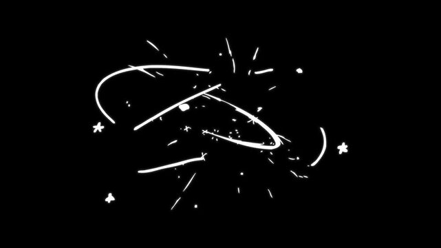 Flash FX Explosions, Explosion FX, Flash FX with liquid line blast effects, Energy Transition, Cartoon Shape Animation, Energy Shape Elements Explosions on black screen background. 4K