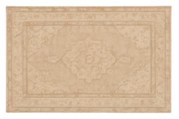 Beige oriental patterned rug with vintage texture