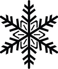 Stylized geometric snowflake vector illustration, perfect for winter themes and design