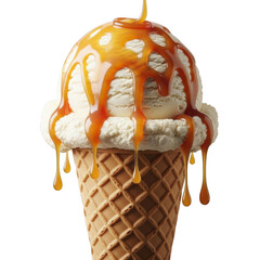 Ice cream isolated on transparent background