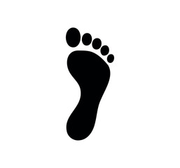 foot sign icon vector illustration. foot print flat icon for apps and websites