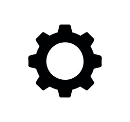 gears sign icon vector illustration. Settings gears flat icon for apps and websites.