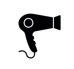 hair dryer vector illustration icon isolated on white background.