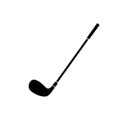 golf club vector on white background. golf club silhouette vector flat illustration design. golf club flat vector icon for sports apps and websites.