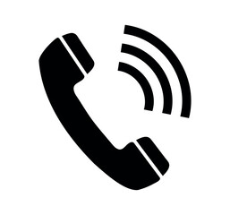 Vector phone call on white background. phone call flat icon for apps and websites.