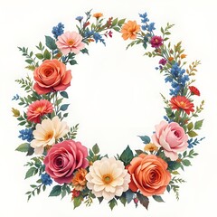Beautiful Wreath of Fresh Roses.