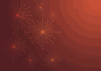 Abstract geometric starburst pattern in shades of orange and red, modern design elements for backgrounds