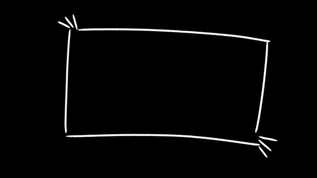 Frame hand draw doodle, frame by frame stop motion animation on a white and black background, video decoration, perfect for motion graphics, comics, or energetic