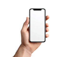 Hand holding a smartphone with a blank screen (3)