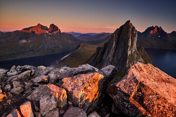 Autumn sunset , Senja Island, Hesten, Segla, Fjordgard