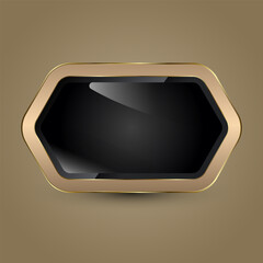 A Premium Gold Button Vector and Golden Luxury Label, Banners Concepts Design. The Modern Elegant Button For Web, UI, UX, and Technology Elements