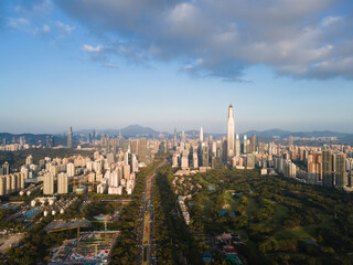 Fototapeta premium Aerial Photography of Futian Central District, Shenzhen, Guangdong Province 