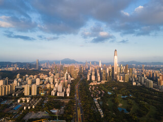 Aerial Photography of Futian Central District, Shenzhen, Guangdong Province
