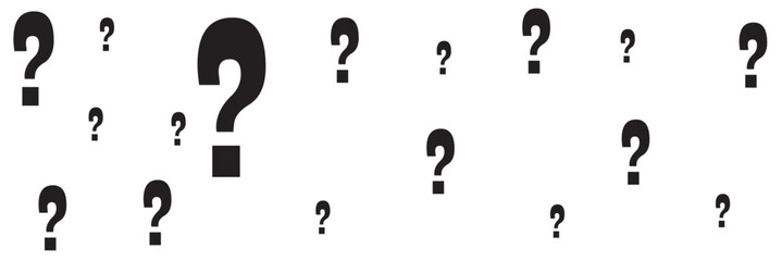 Black and White Question Marks Pattern