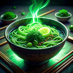 thai noodle soup with shrimp