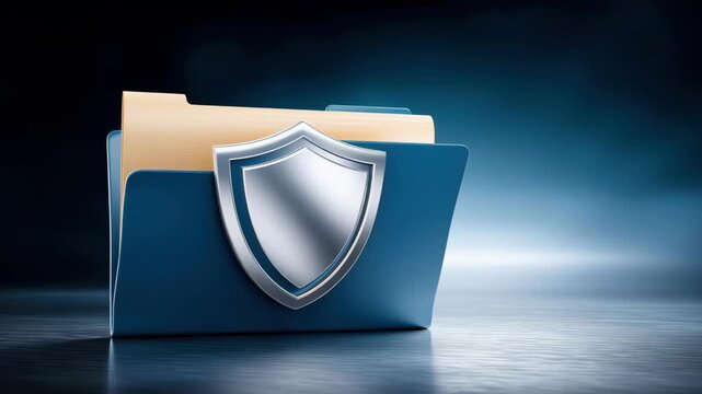Secure file folder shield protecting data security privacy protection for digital files