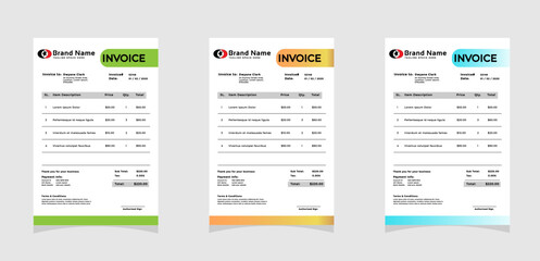 Creative invoice mockup