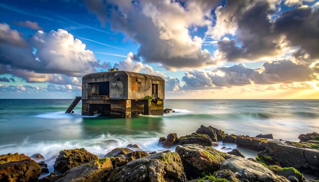 Coastal Fortress at Sunrise.