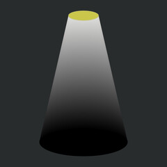 A glowing light bulb on a black background is a symbol of a business concept or idea structured like a geometric pyramid or triangle chart