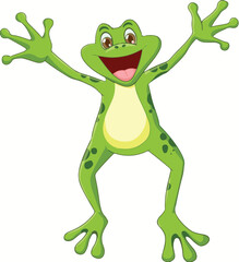 funny frog cartoon