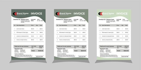 Business Invoice and payment agreement design 07