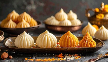 Traditional Indonesian Wajik Sweet Rice Cake With Brown Jaggery Glaze And Decorative Orange Spice Sprinkles In A Moody Macro Shot With Warm Lighting