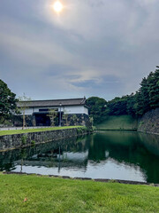the river in the park, tokyo, japan