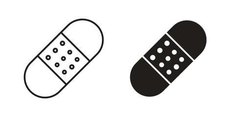 Band aid icon. filled flat sign for mobile concept and web design
