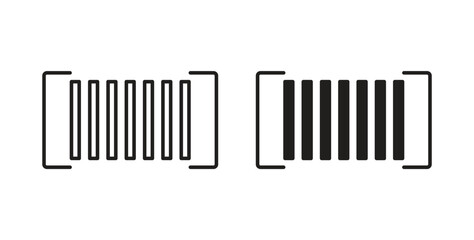 Barcode read icon. filled flat sign for mobile concept and web design