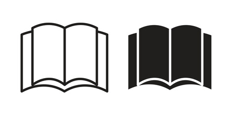 Book icon. filled flat sign for mobile concept and web design