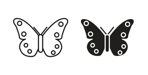 Butterfly icon. filled flat sign for mobile concept and web design
