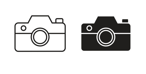 Camera icon. filled flat sign for mobile concept and web design