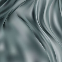 Crumpled gray silk fabric. Textile. Beauty and fashion. eps 10