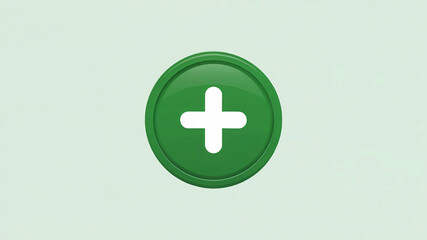 Obraz premium Green Plus Sign Icon