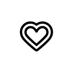 Fototapeta premium Dark heart shape, subtle outline