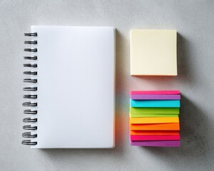 Notebook sticky notes office supplies stationery