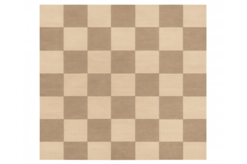 Empty wooden chessboard pattern with transparent background