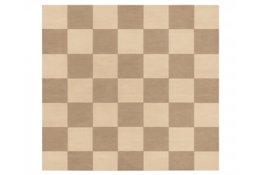 Empty wooden chessboard pattern with transparent background