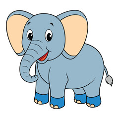 Elephant Color Vector Illustration