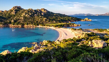 Obraz premium Beautiful Italian Coastal Beach Scenery.