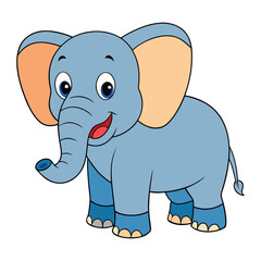 Elephant Color Vector Illustration