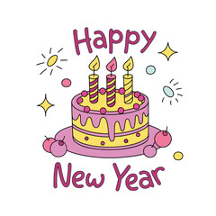  Festive New Year Cake Design (2