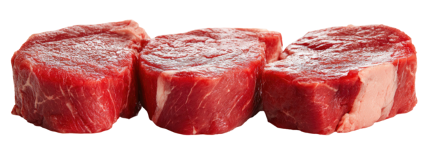 Raw beef steaks, close-up