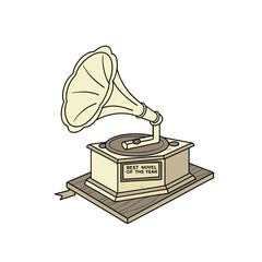  Elegant gramophone Vector