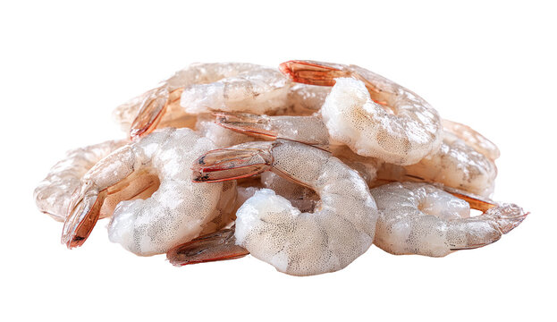 Fresh, raw shrimp piled high