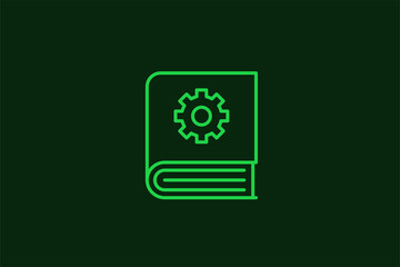 a book about engineering illustration in flat style design. Vector illustration.	