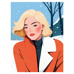 겨울 잡지 화보